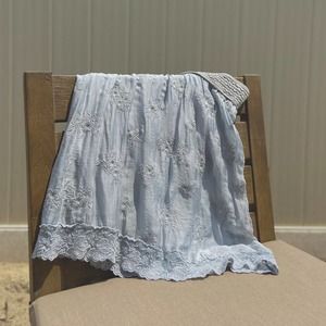 Light periwinkle lace skirt thick